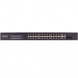 24-портовый неуправляемый PoE коммутатор OSNOVO SW-62422/B (330W) Fast Ethernet