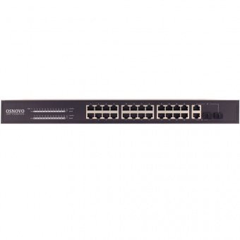 24-портовый неуправляемый PoE коммутатор OSNOVO SW-62422/B (330W) Fast Ethernet купить по лучшей цене