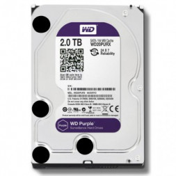 2 Тбайт жесткий диск WD20PURZ серии WD Purple для систем видеонаблюдения