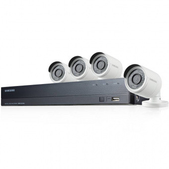 Готовый комплект Wisenet Samsung SDH-B74041P: 8-канальный DVR + 4 уличные AHD камеры + HDD 1 ТБ купить по лучшей цене